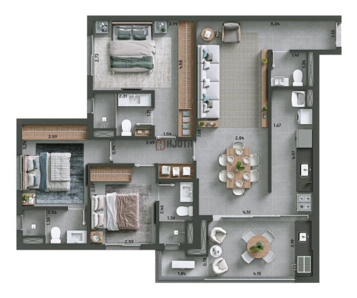 Imagem Apartamento com 3 Quartos à Venda, 106 m² em Jardim Paulistano - São José Do Rio Preto Imagem Apartamento com 3 Quartos à Venda, 106 m² em Jardim Paulistano - São José Do Rio Preto