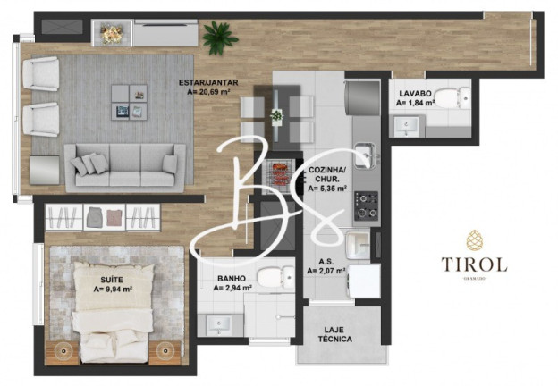 Imagem Apartamento com 2 Quartos à Venda, 93 m² em Rua Merano, 200 - Tirol - Gramado