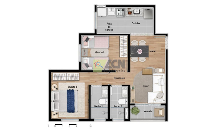 Imagem Apartamento com 2 Quartos à Venda, 55 m² em Parque Orestes ôngaro - Hortolândia Imagem Apartamento com 2 Quartos à Venda, 55 m² em Parque Orestes ôngaro - Hortolândia