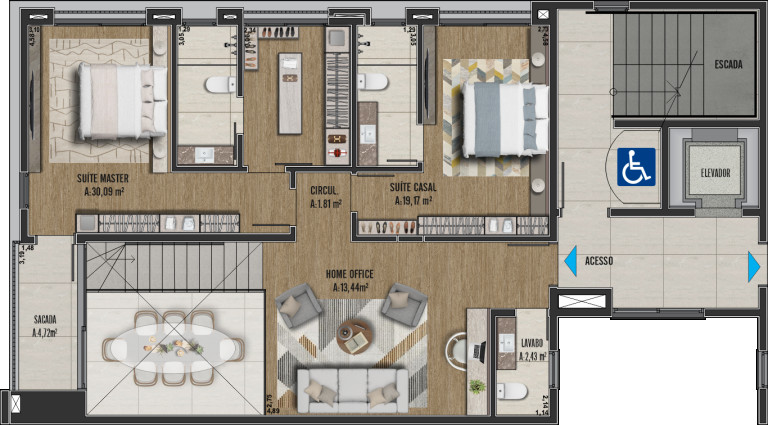 Imagem Apartamento com 3 Quartos à Venda, 108 m² em Rio Branco - Caxias Do Sul