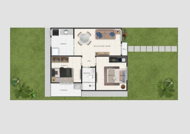 Imagem Casa com 2 Quartos à Venda,  em Papagaio - Feira De Santana