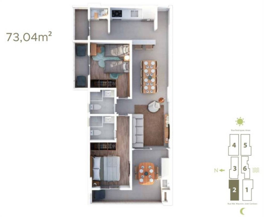 Imagem Apartamento com 2 Quartos à Venda, 73 m² em Forte - Praia Grande
