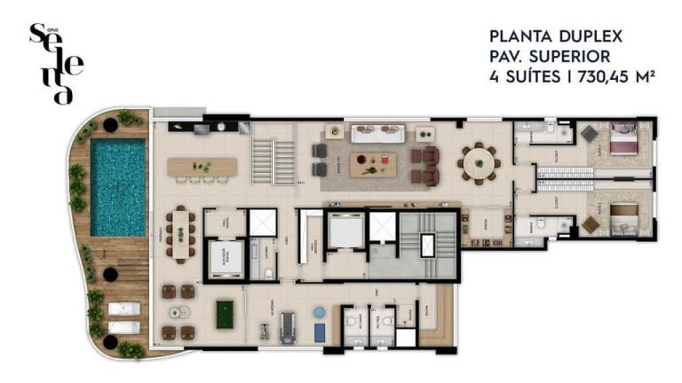 Imagem Apartamento com 4 Quartos à Venda, 350 m² em Setor Oeste - Goiânia