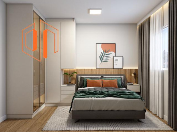 Imagem Apartamento com 2 Quartos à Venda, 45 m² em Jardim Amélia - Pinhais