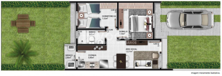 Imagem Casa com 2 Quartos à Venda, 48 m² em Restinga - Porto Alegre