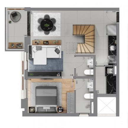 Imagem Apartamento com 1 Quarto à Venda, 63 m² em Pinheiros - São Paulo