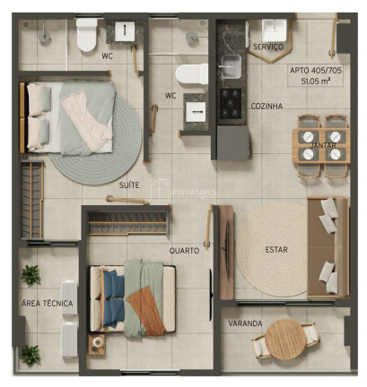 Imagem Apartamento com 2 Quartos à Venda, 85 m² em Bessa - João Pessoa