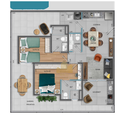 Imagem Apartamento com 3 Quartos à Venda, 86 m² em Jardim Primavera - Itupeva