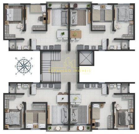 Imagem Apartamento com 2 Quartos à Venda, 58 m² em Sertão Do Maruim - São José Imagem Apartamento com 2 Quartos à Venda, 58 m² em Sertão Do Maruim - São José