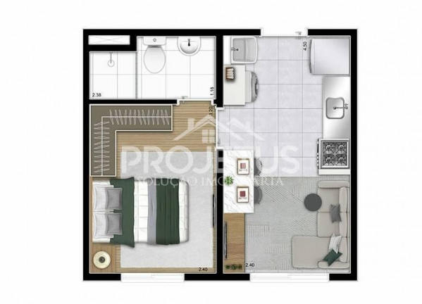Imagem Apartamento com 1 Quarto à Venda, 33 m² em Vila Cláudia - São Paulo