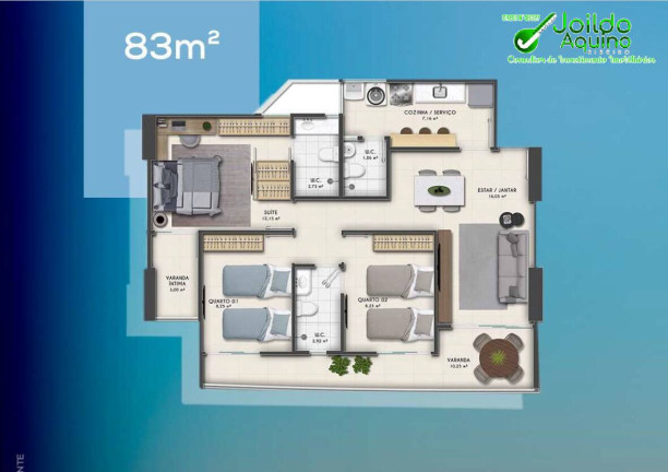 Imagem Apartamento com 3 Quartos à Venda, 85 m² em Parquelândia - Fortaleza