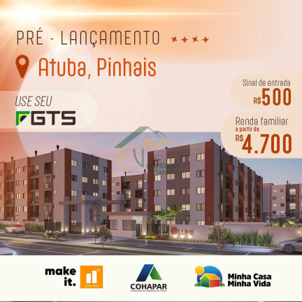 Imagem Apartamento com 2 Quartos à Venda, 44 m² em Atuba - Pinhais Imagem Apartamento com 2 Quartos à Venda, 44 m² em Atuba - Pinhais