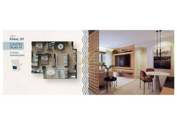 Imagem Apartamento com 2 Quartos à Venda, 76 m² em Canto Do Forte - Praia Grande