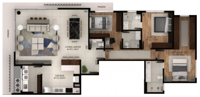 Imagem Imóvel com 3 Quartos à Venda, 152 m² em Centro - Florianópolis