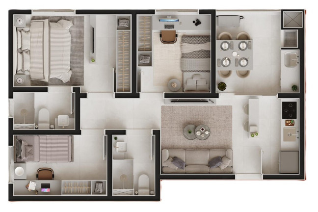 Imagem Apartamento com 3 Quartos à Venda, 56 m² em Hauer - Curitiba