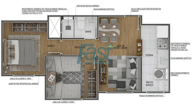 Imagem Apartamento com 2 Quartos à Venda, 42 m² em Ribeirão Do Lipa - Cuiabá