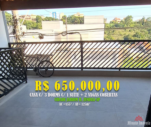 Sobrado com 3 Quartos à Venda, 155 m² em Cidade Jardim Ii - Jundiaí