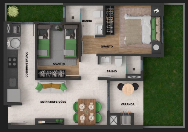Imagem Apartamento com 1 Quarto à Venda, 32 m² em Novo Mundo - Curitiba