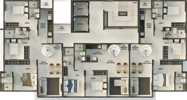 Imagem Apartamento com 3 Quartos à Venda, 70 m² em Bessa - João Pessoa