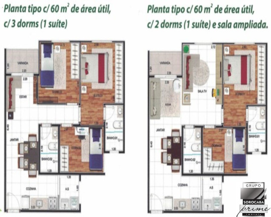 Imagem Apartamento com 3 Quartos à Venda, 60 m² em Caguassu - Sorocaba Imagem Apartamento com 3 Quartos à Venda, 60 m² em Caguassu - Sorocaba