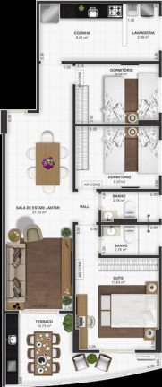 Imagem Apartamento com 3 Quartos à Venda, 93 m² em Guilhermina - Praia Grande