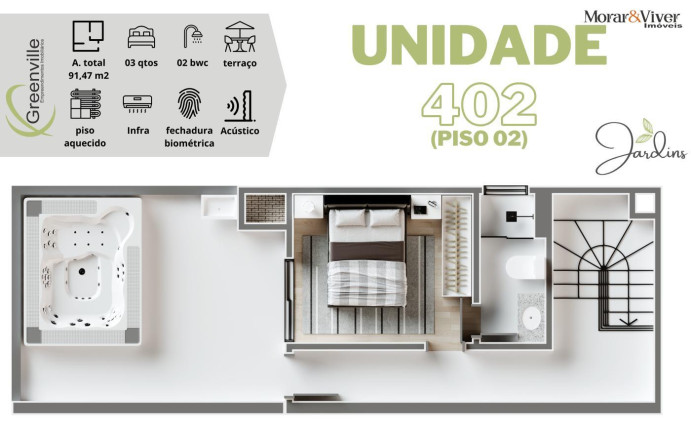 Imagem Apartamento com 2 Quartos à Venda, 49 m² em Cidade Jardim - São José Dos Pinhais