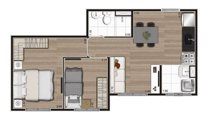 Imagem Apartamento com 2 Quartos à Venda, 37 m² em Parque Do Morumbi - São Paulo
