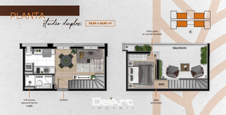 Imagem Apartamento com 2 Quartos à Venda, 48 m² em Bairro Alto - Curitiba
