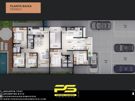Imagem Apartamento com 2 Quartos à Venda, 61 m² em Bancários - João Pessoa