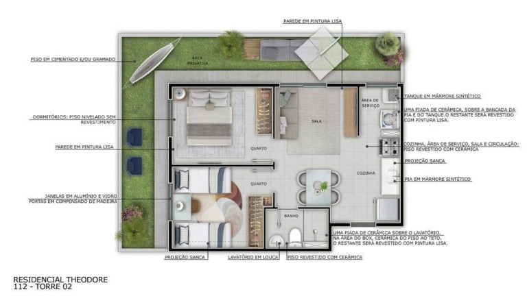 Imagem Apartamento com 2 Quartos à Venda, 42 m² em Estiva - Taubaté