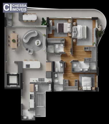 Imagem Apartamento com 3 Quartos à Venda, 168 m² em Fazenda - Itajaí