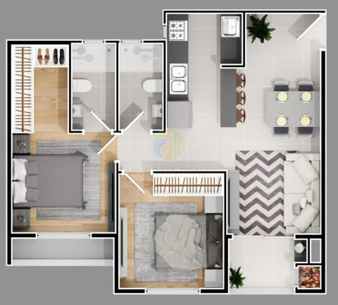 Imagem Apartamento com 2 Quartos à Venda,  em Nações - Balneário Camboriú