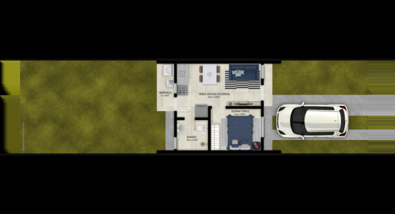 Imagem Casa de Condomínio com 2 Quartos à Venda, 50 m² em Piratini - Alvorada Imagem Casa de Condomínio com 2 Quartos à Venda, 50 m² em Piratini - Alvorada