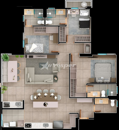 Imagem Apartamento com 3 Quartos à Venda, 119 m² em Setor Pedro Ludovico - Goiânia Imagem Apartamento com 3 Quartos à Venda, 119 m² em Setor Pedro Ludovico - Goiânia