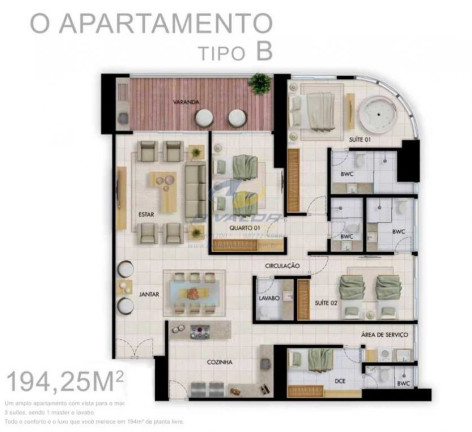 Imagem Apartamento com 3 Quartos à Venda, 270 m² em Altiplano Cabo Branco - João Pessoa