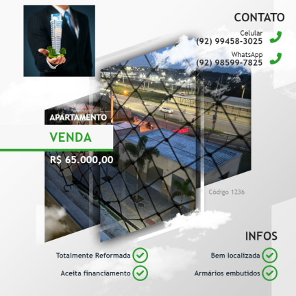 Apartamento com 2 Quartos à Venda, 41 m² em Lago Azul  - Manaus