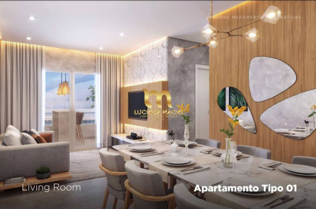 Apartamento com 2 Quartos à Venda, 70 m² em Caiçara - Praia Grande