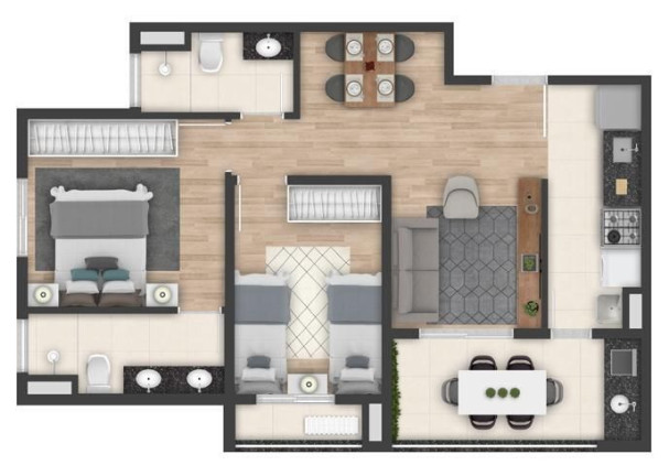 Imagem Apartamento com 2 Quartos à Venda, 51 m² em Vila Carvalho - Sorocaba Imagem Apartamento com 2 Quartos à Venda, 51 m² em Vila Carvalho - Sorocaba