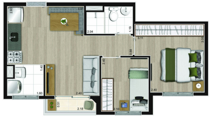 Imagem Apartamento com 2 Quartos à Venda, 38 m² em Jardim Mirante - São Paulo