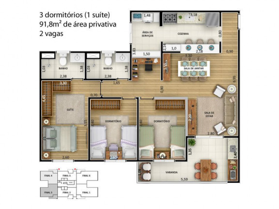 Imagem Apartamento com 4 Quartos à Venda, 110 m² em Engordadouro - Jundiaí