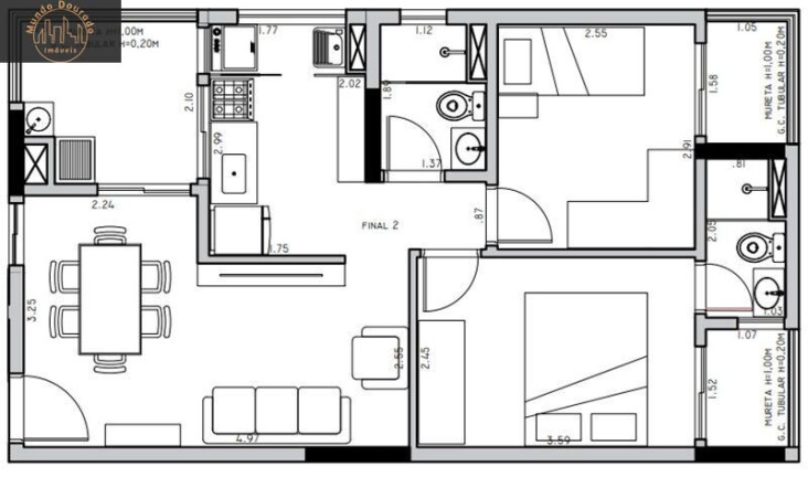 Imagem Apartamento com 2 Quartos à Venda, 57 m² em Jardim - Santo André