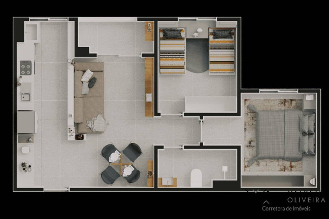 Apartamento com 2 Quartos à Venda, 47 m² em São José Dos Campos