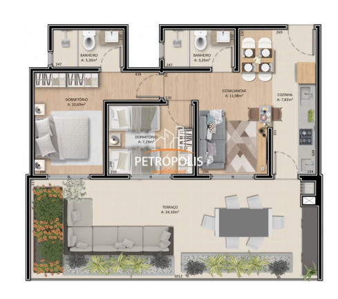 Imagem Apartamento com 2 Quartos à Venda, 56 m² em Cidade Nova - Caxias Do Sul