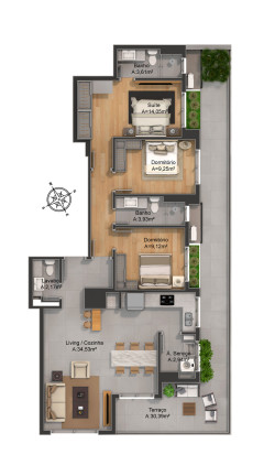 Imagem Apartamento com 3 Quartos à Venda, 110 m² em Petrópolis - Porto Alegre