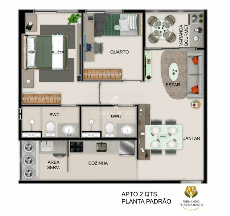 Imagem Apartamento com 2 Quartos à Venda, 53 m² em Graças - Recife