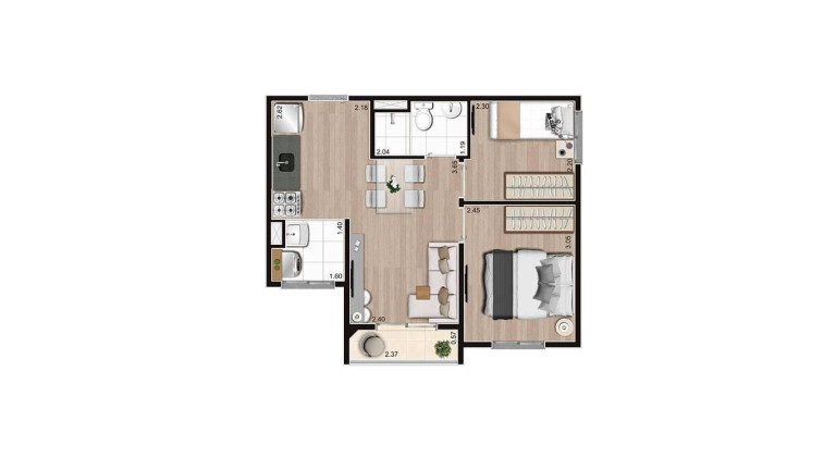 Imagem Imóvel com 2 Quartos à Venda, 37 m² em Morumbi - São Paulo Imagem Imóvel com 2 Quartos à Venda, 37 m² em Morumbi - São Paulo
