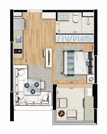 Imagem Loft com 1 Quarto à Venda, 37 m² em Jardim Do Mar - São Bernardo Do Campo