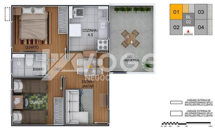 Imagem Apartamento com 2 Quartos à Venda, 40 m² em Cecília - Viamao
