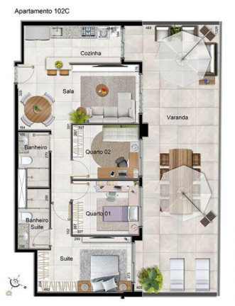 Imagem Apartamento com 3 Quartos à Venda, 100 m² em Samambaia - Brasilia