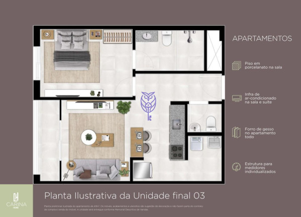 Imagem Imóvel com 1 Quarto à Venda, 43 m² em Aparecida - Santos